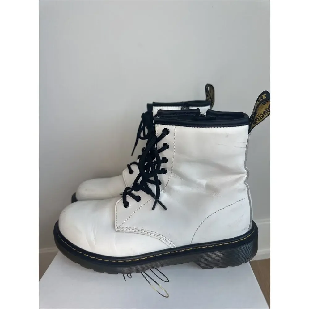Doc Martens 1460 Y White Boots Side Zipper Air Wair Women's 5